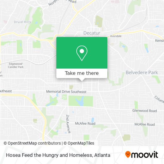 Mapa de Hosea Feed the Hungry and Homeless