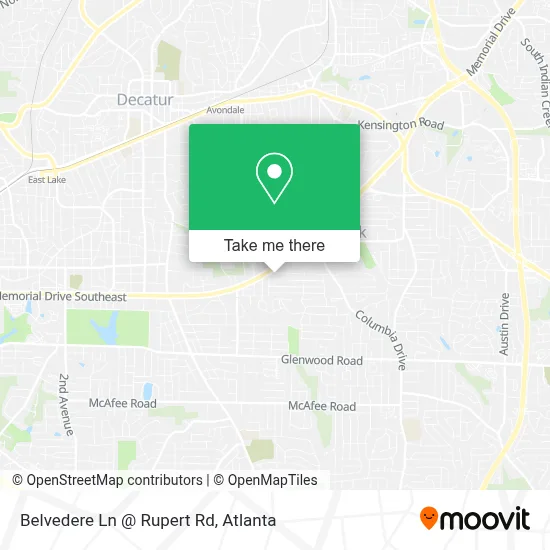 Belvedere Ln @ Rupert Rd map
