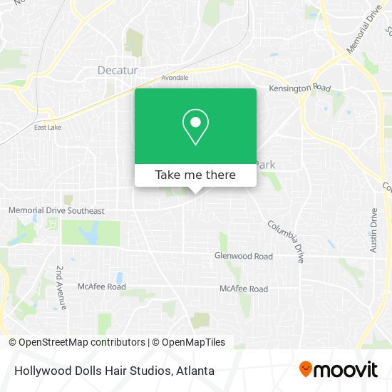 Mapa de Hollywood Dolls Hair Studios