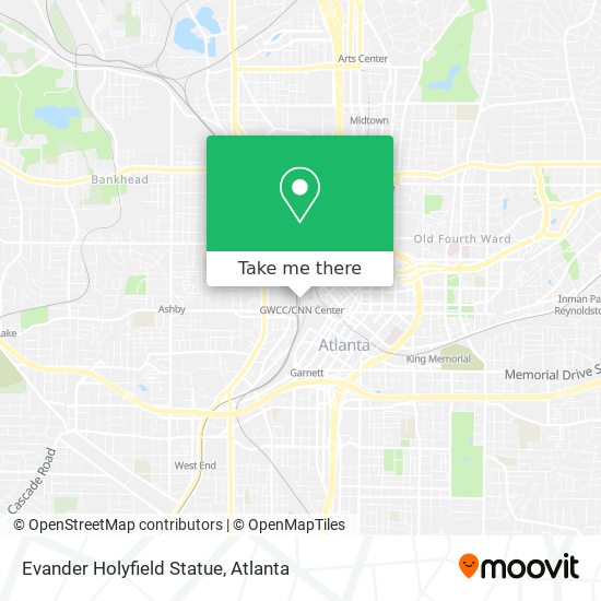 Evander Holyfield Statue map
