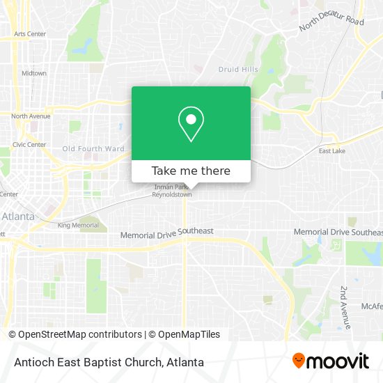 Antioch East Baptist Church map