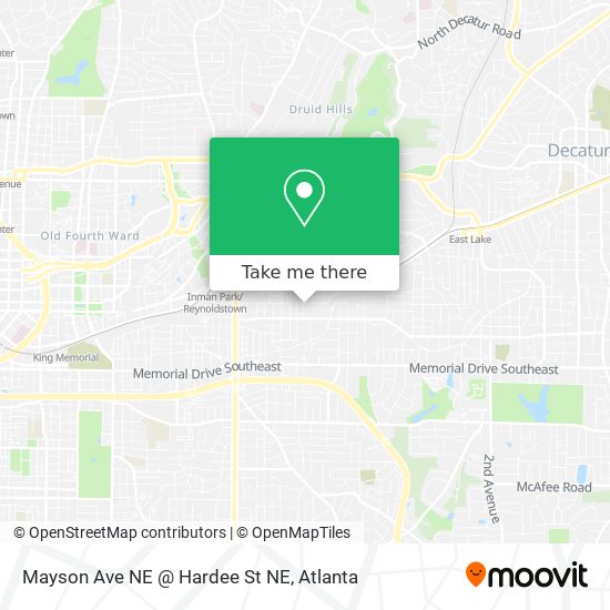 Mapa de Mayson Ave NE @ Hardee St NE