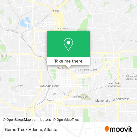 Mapa de Game Truck Atlanta