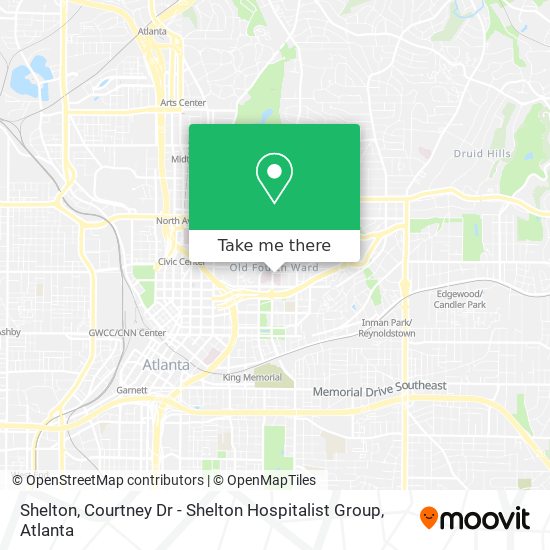 Shelton, Courtney Dr - Shelton Hospitalist Group map