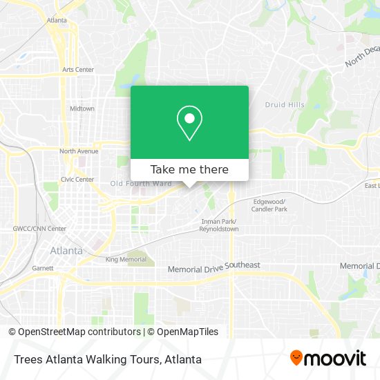 Trees Atlanta Walking Tours map