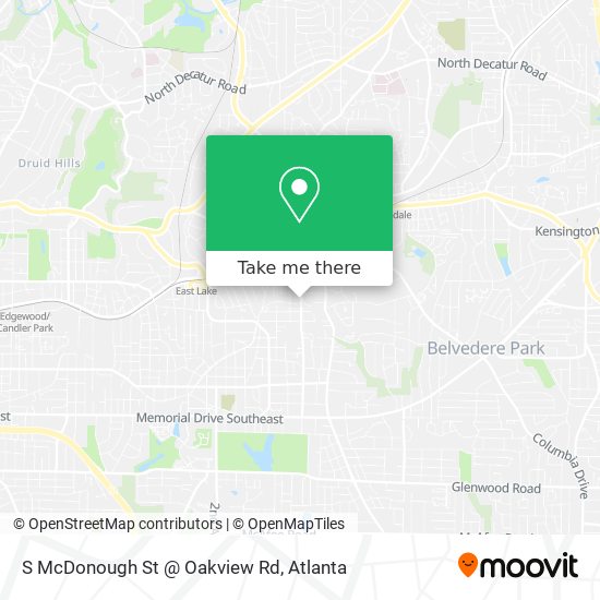 S McDonough St @ Oakview Rd map