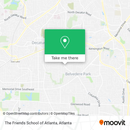 The Friends School of Atlanta map