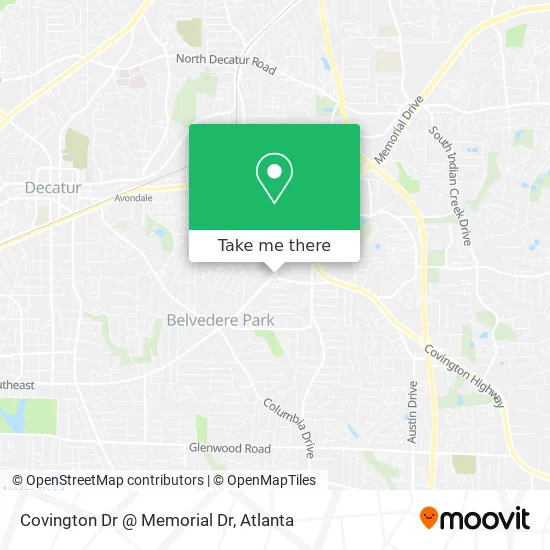 Covington Dr @ Memorial Dr map