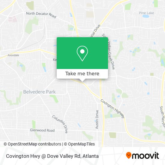 Mapa de Covington Hwy @ Dove Valley Rd