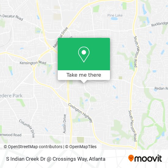 Mapa de S Indian Creek Dr @ Crossings Way