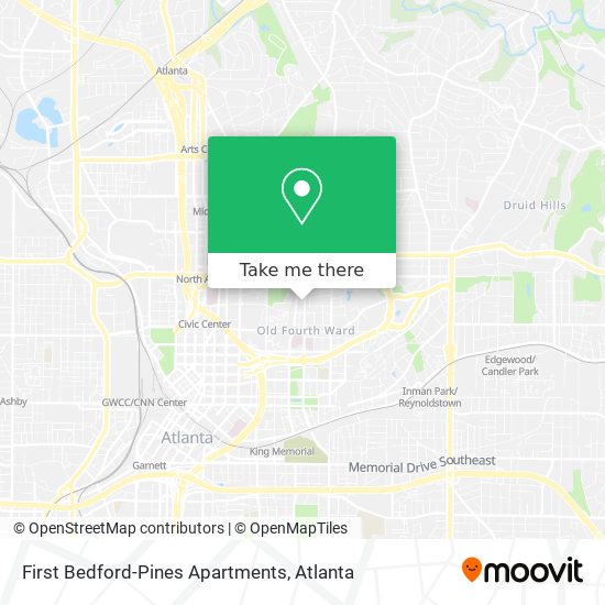 First Bedford-Pines Apartments map