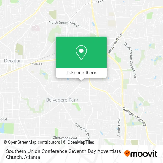Southern Union Conference Seventh Day Adventists Church map