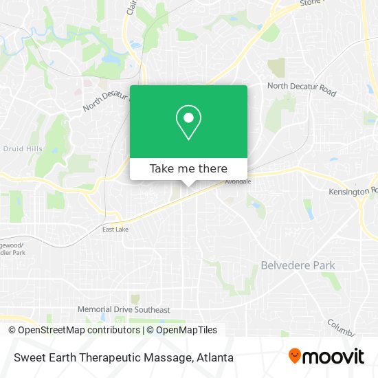 Sweet Earth Therapeutic Massage map