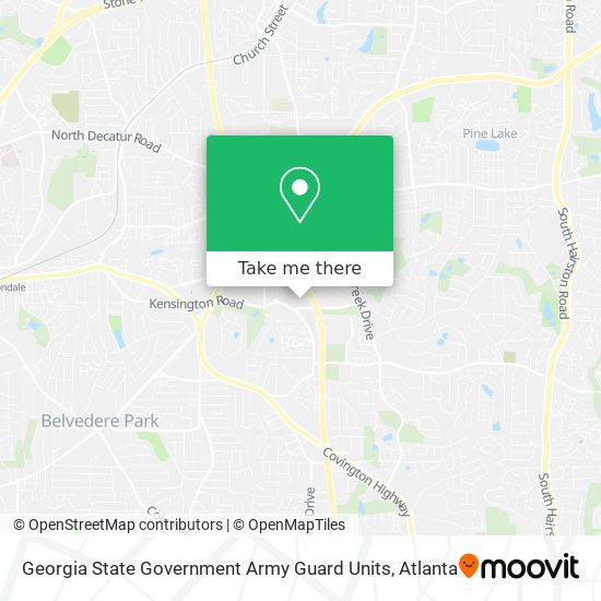 Georgia State Government Army Guard Units map