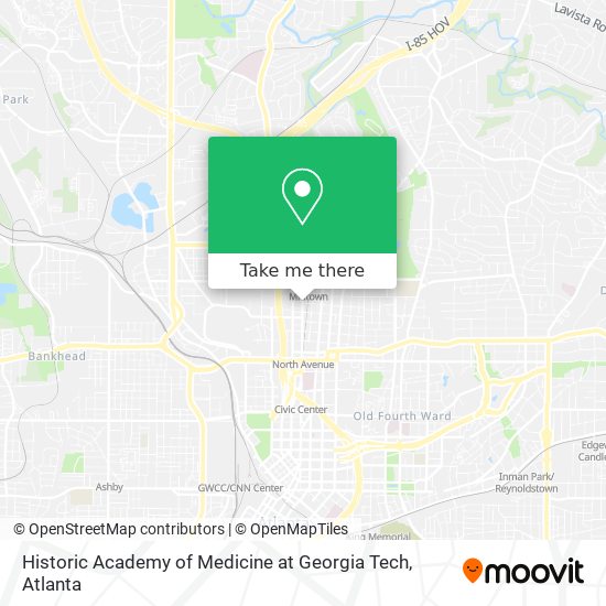 Historic Academy of Medicine at Georgia Tech map