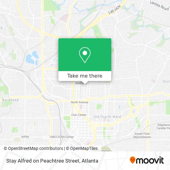 Stay Alfred on Peachtree Street map