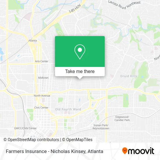 Farmers Insurance - Nicholas Kinsey map