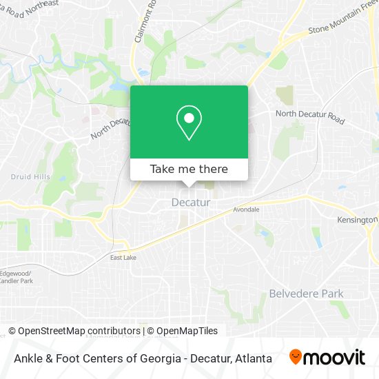 Mapa de Ankle & Foot Centers of Georgia - Decatur