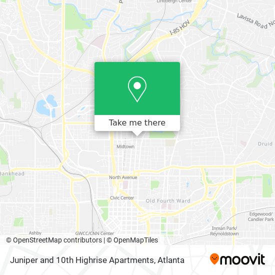 Juniper and 10th Highrise Apartments map