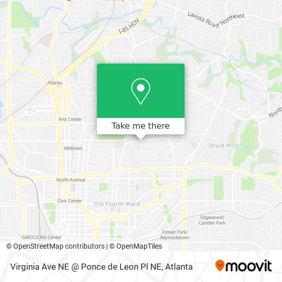 Virginia Ave NE @ Ponce de Leon Pl NE map