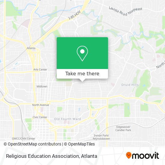 Mapa de Religious Education Association