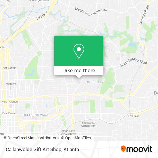 Mapa de Callanwolde Gift Art Shop