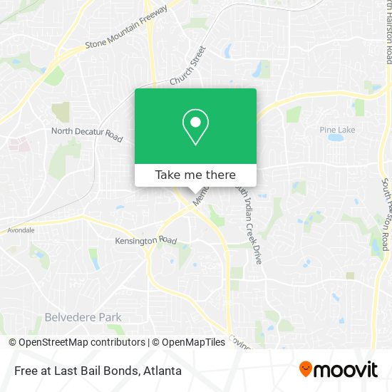 Mapa de Free at Last Bail Bonds