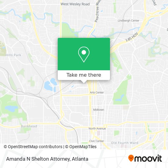 Amanda N Shelton Attorney map