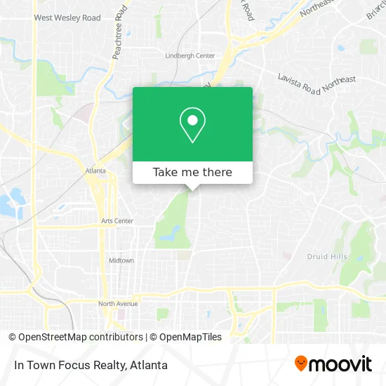 In Town Focus Realty map