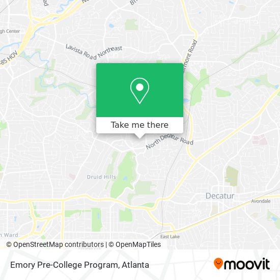 Emory Pre-College Program map