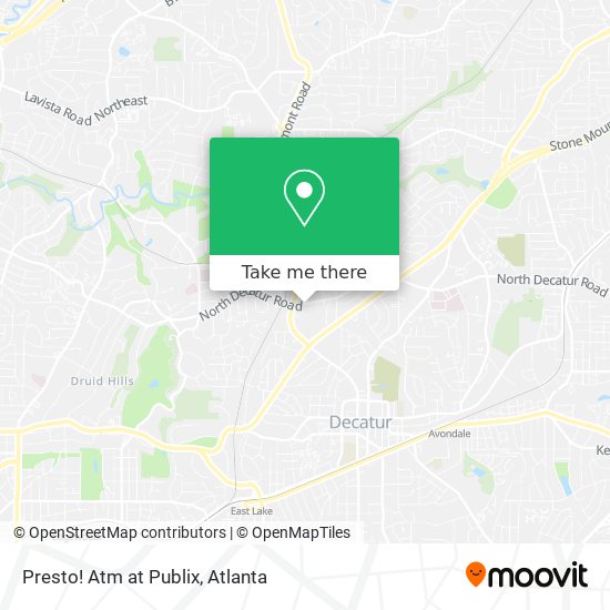 Presto! Atm at Publix map