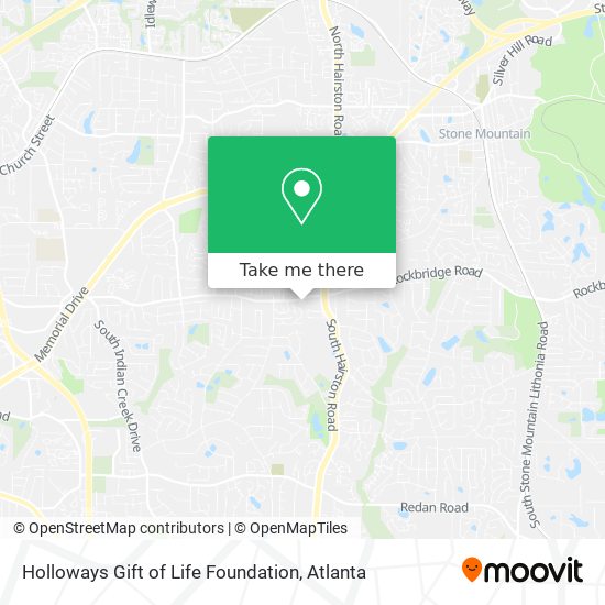 Mapa de Holloways Gift of Life Foundation