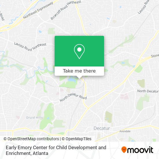 Early Emory Center for Child Development and Enrichment map