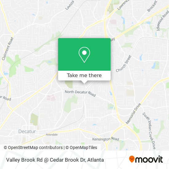 Valley Brook Rd @ Cedar Brook Dr map