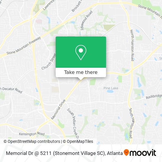 Memorial Dr @ 5211 (Stonemont Village SC) map