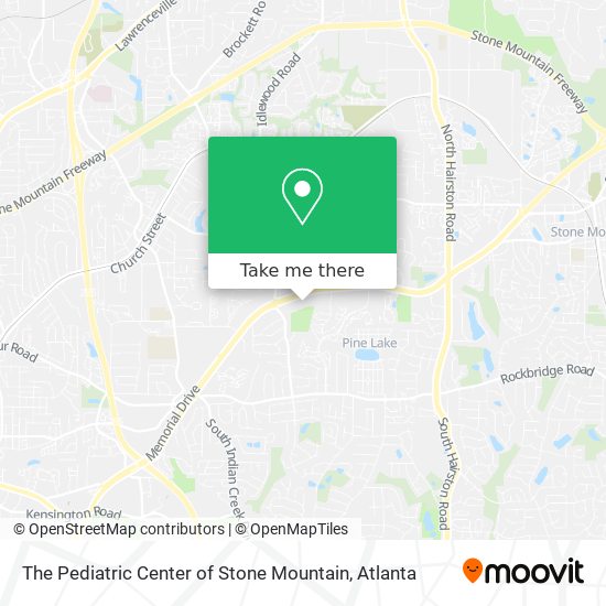 Mapa de The Pediatric Center of Stone Mountain