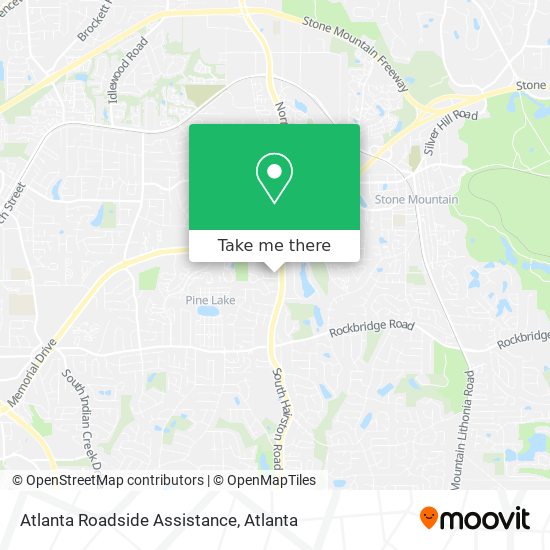 Mapa de Atlanta Roadside Assistance