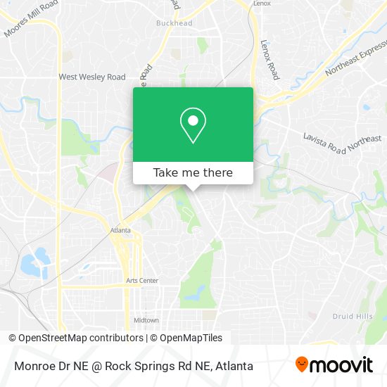 Monroe Dr NE @ Rock Springs Rd NE map