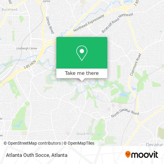 Atlanta Outh Socce map