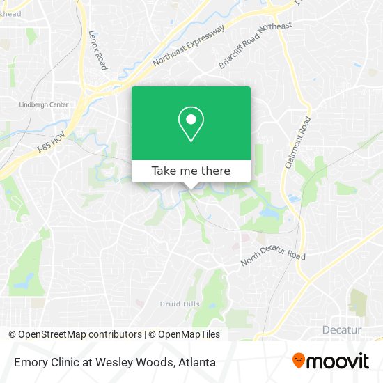 Mapa de Emory Clinic at Wesley Woods
