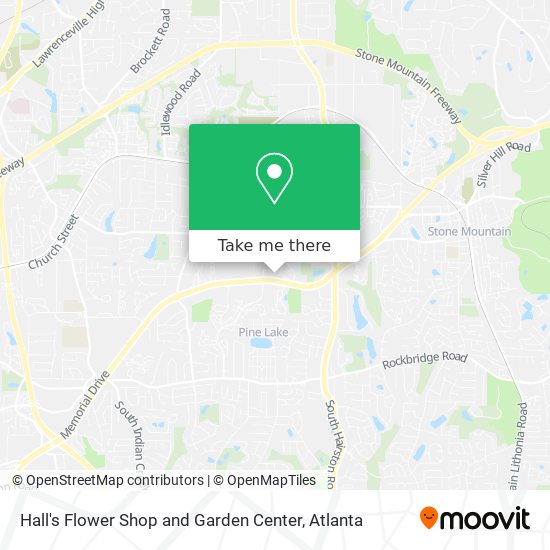 Hall's Flower Shop and Garden Center map