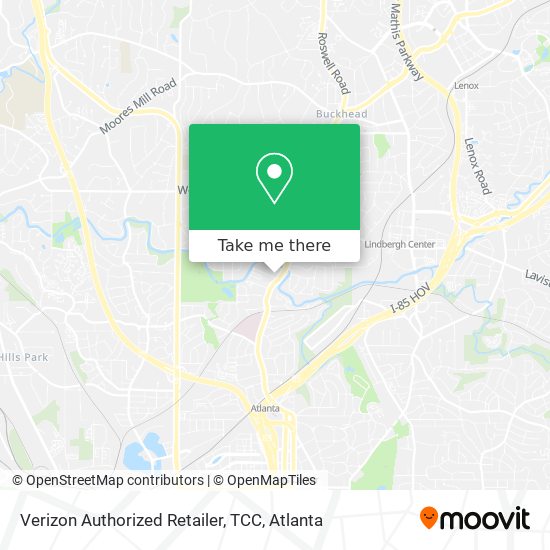 Mapa de Verizon Authorized Retailer, TCC