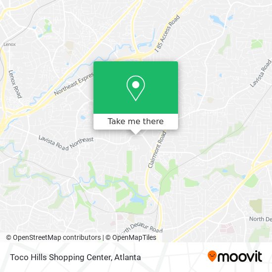 Mapa de Toco Hills Shopping Center