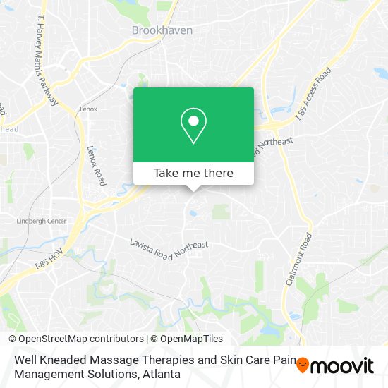 Well Kneaded Massage Therapies and Skin Care Pain Management Solutions map