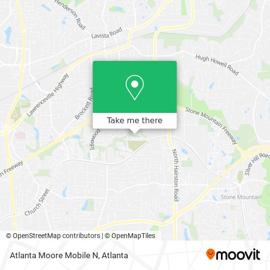 Mapa de Atlanta Moore Mobile N