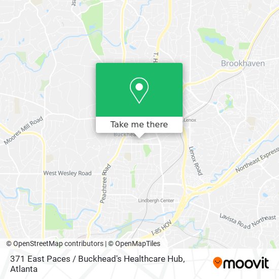 371 East Paces / Buckhead's Healthcare Hub map