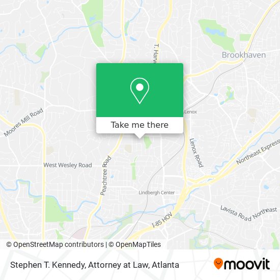 Stephen T. Kennedy, Attorney at Law map