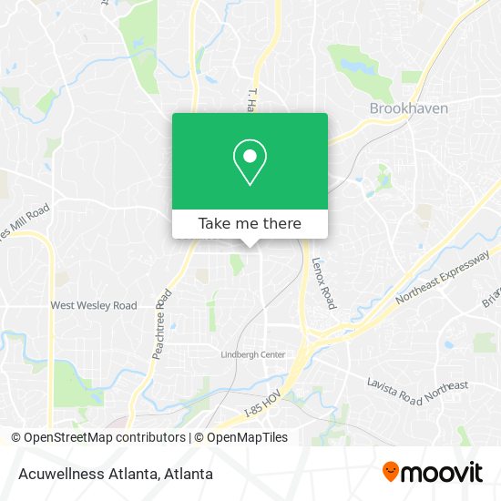 Mapa de Acuwellness Atlanta