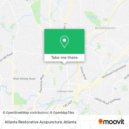 Mapa de Atlanta Restorative Acupuncture