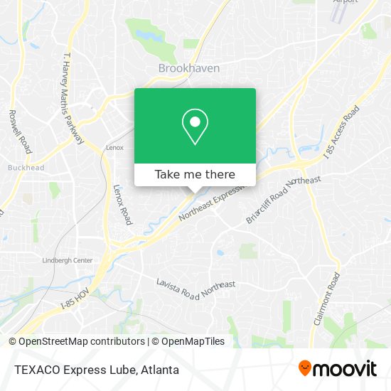 TEXACO Express Lube map